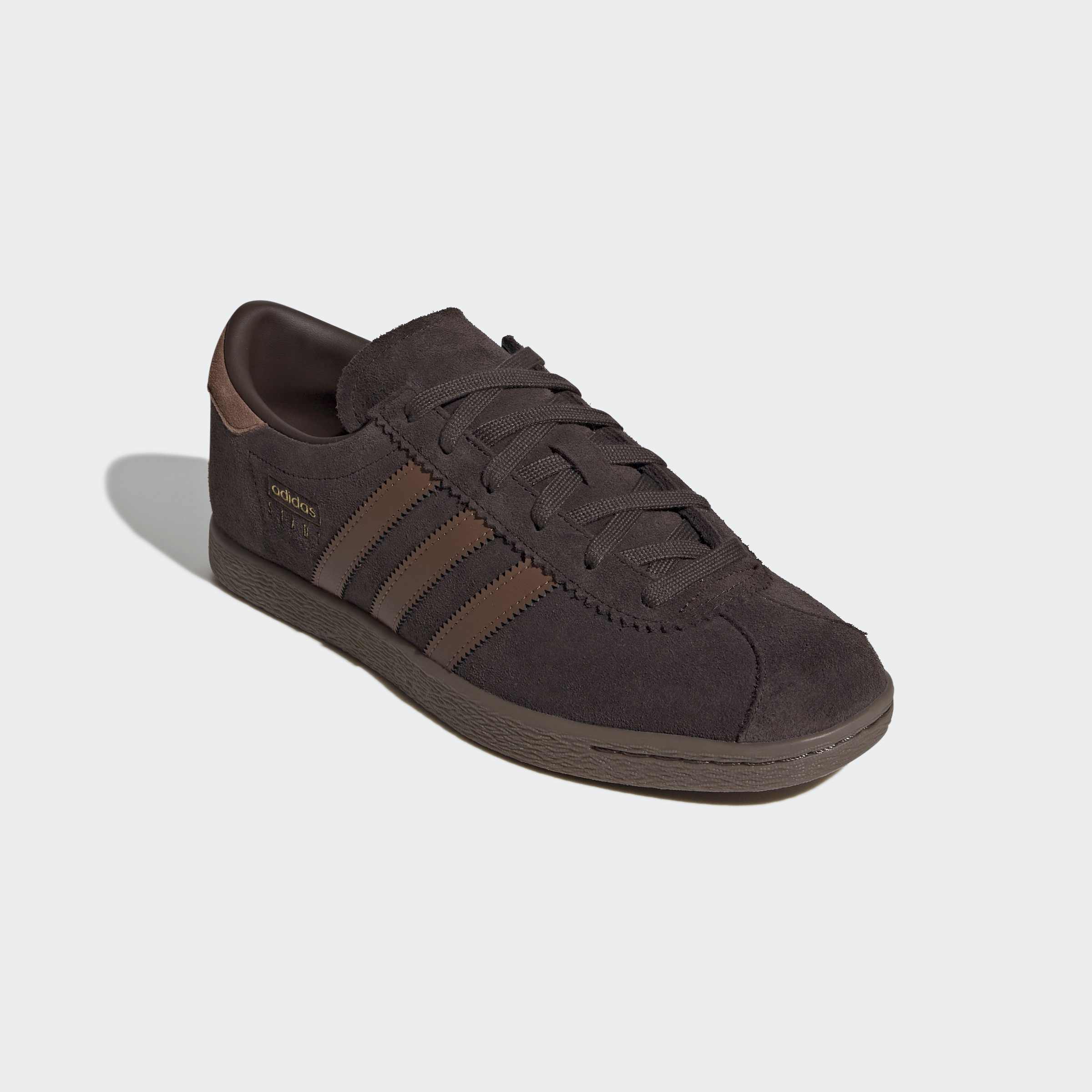 Sneaker ADIDAS ORIGINALS "STADT", Herren, Gr. 42,5, schwarz braun, preloved braun, gum5, Leder, Synthetik, Schuhe Sneaker