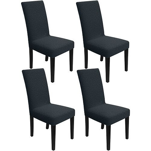 Coprisedia impermeabile, spesso, in jacquard elasticizzato, avvolgente, un pezzo, coprisedia da pranzo, set da tavolo e sedia da 2, 4 o 6 pezzi