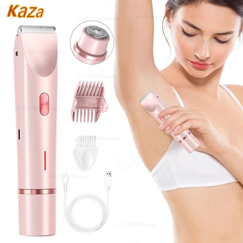Elektrische Rasierer für Frau Doppel Kopf Dual Zweck Weibliche Rasierer Körper Epilierer Bein Unterarm Bikini Elektrische Haarentferner Trimmer Image