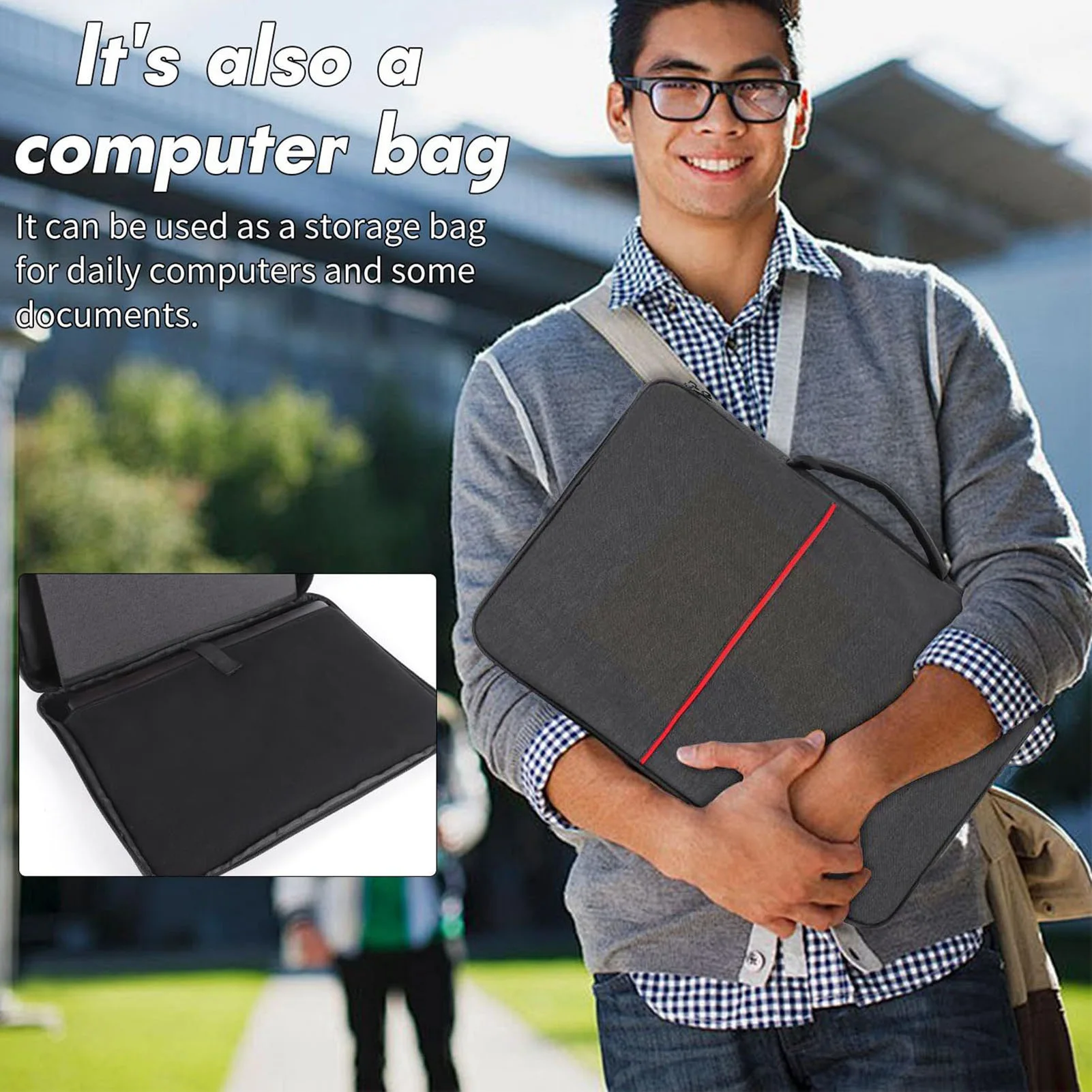 Laptop-Haube, Laptop-Sonnenschutz, grau, tragbar, blendfrei, faltbar, Laptop-Haube für 16-Zoll-Laptops, Laptop-Sonnenschutz Image