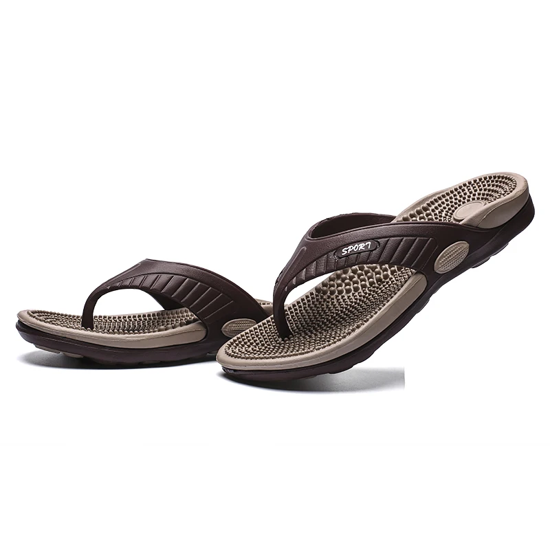 Männer Massage Flip-Flops EVA Hausschuhe Sommer Atmungsaktive Strand Schuhe Sandalen Männer Flip-Flops Atmungsaktive Plus Große Größe Männer Slipper 46