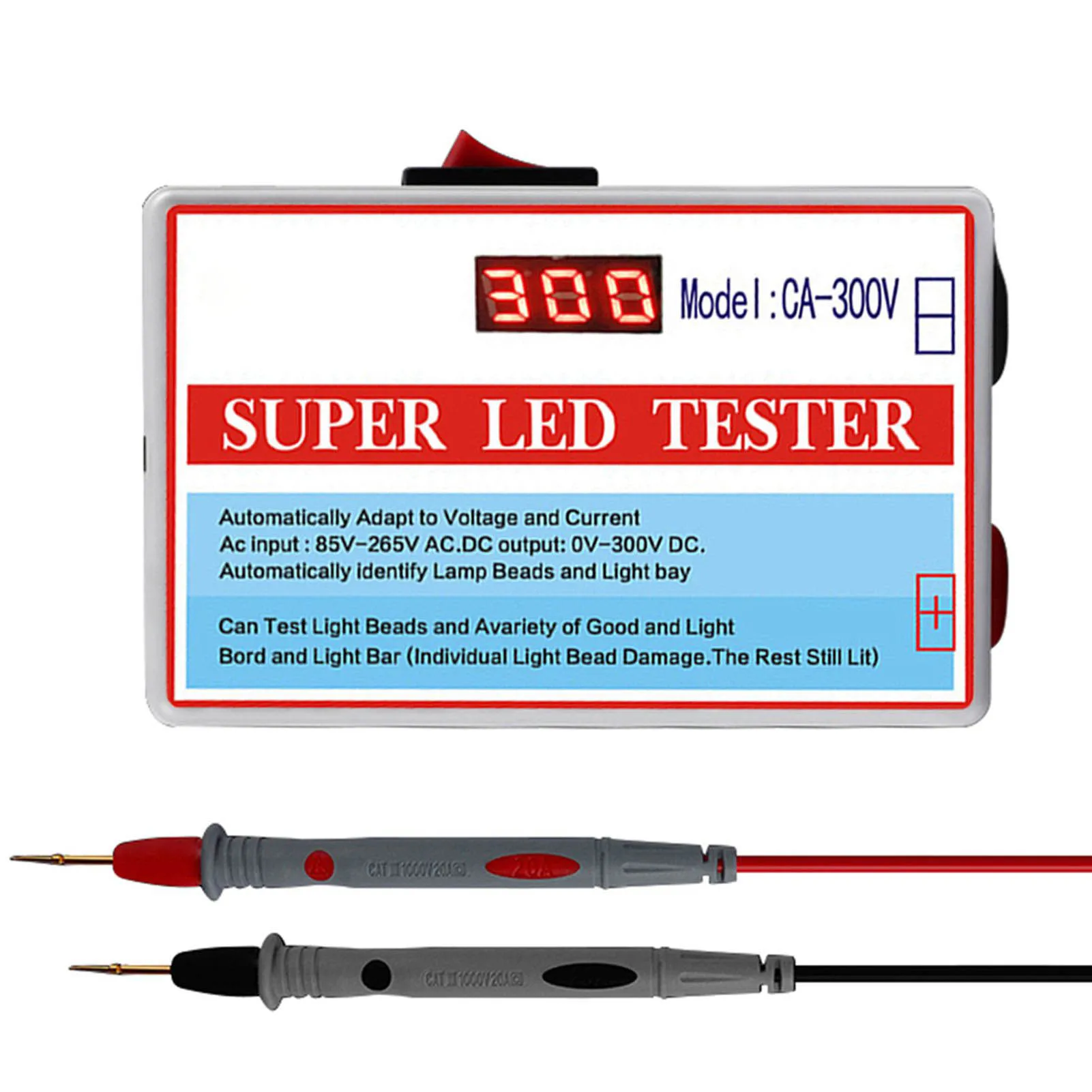 CA-300V Tragbare LED Lampe Perlen Licht Bar TV Hintergrundbeleuchtung Tester LED Streifen Perlen Lampe Bord Test Werkzeug mit Schalter Image