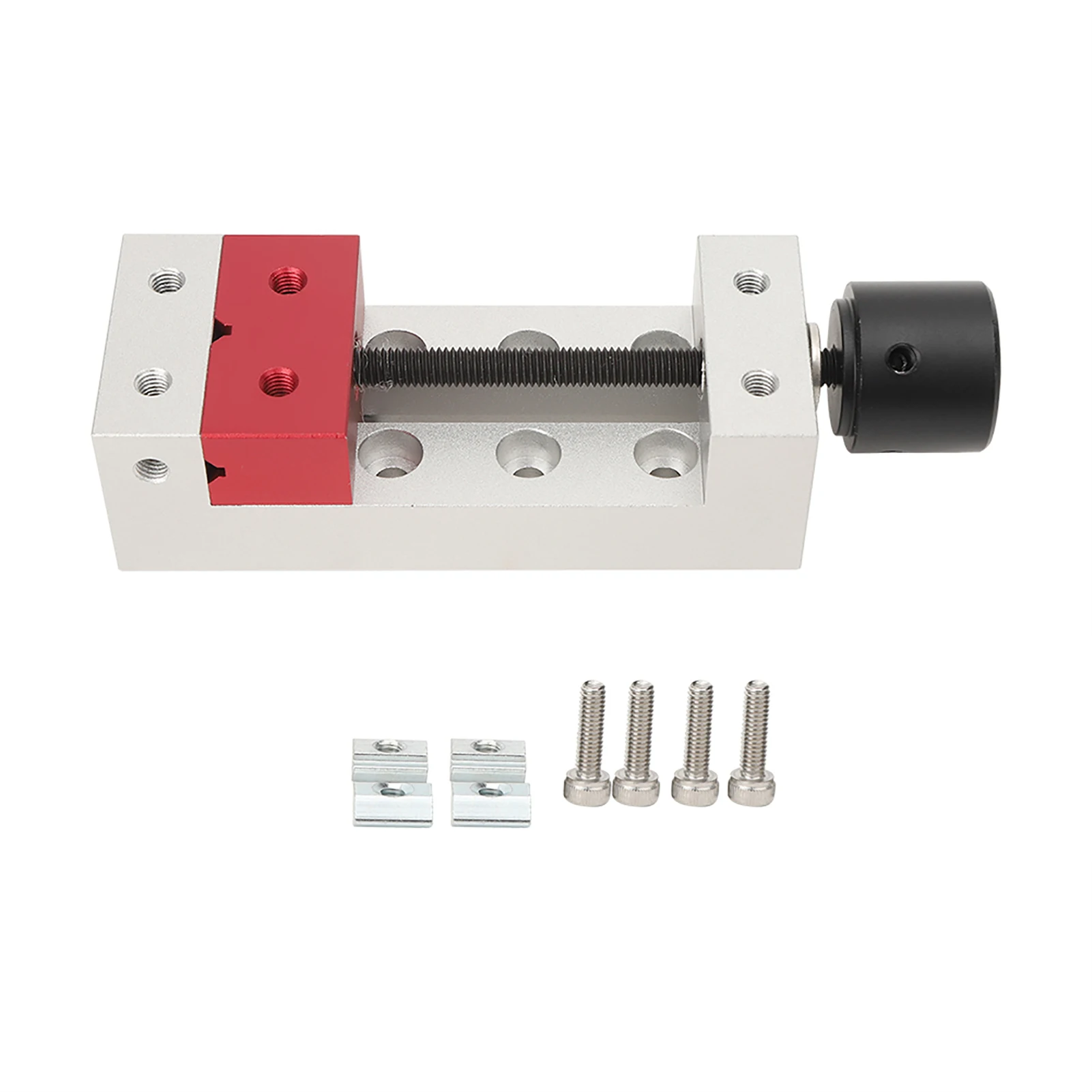 50 mm Mini-Aluminium-Flachklemme, Tisch-Schraubstock, Bohrmaschine, Schraubstock, Befestigungswerkzeug, Bohrmaschine, flacher Schraubstock, flache Tischklemme Image