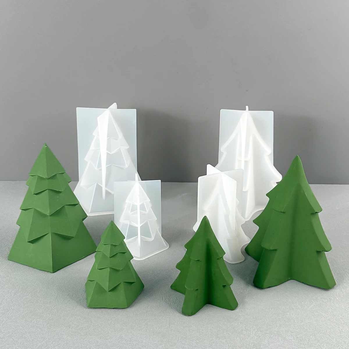 Weihnachtsbaum Silikonformen DIY handgemachte Aromath Gips duftende Kerze Form Weihnachtsgeschenk Party Supplies Home Decor Handwerk Image