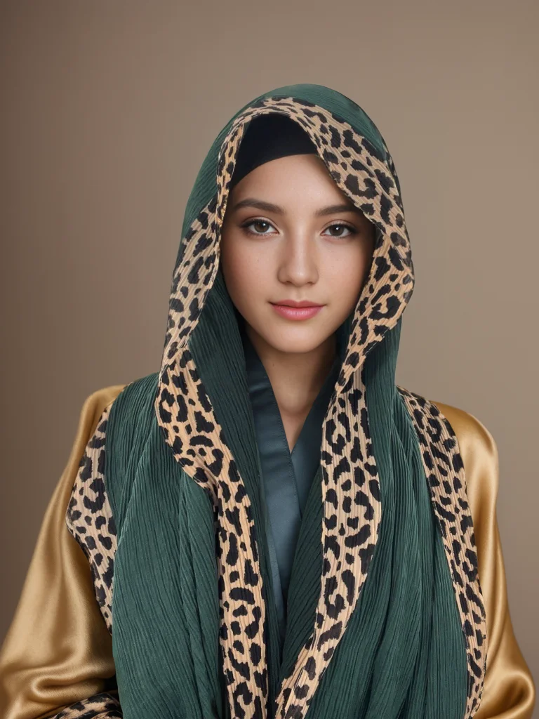 Neue Plissee Baumwolle Schal Leopard Print Hijab Islamischen Solide Kopftuch Crinkle Hijab Foulard Femme Musulman Wrap Image