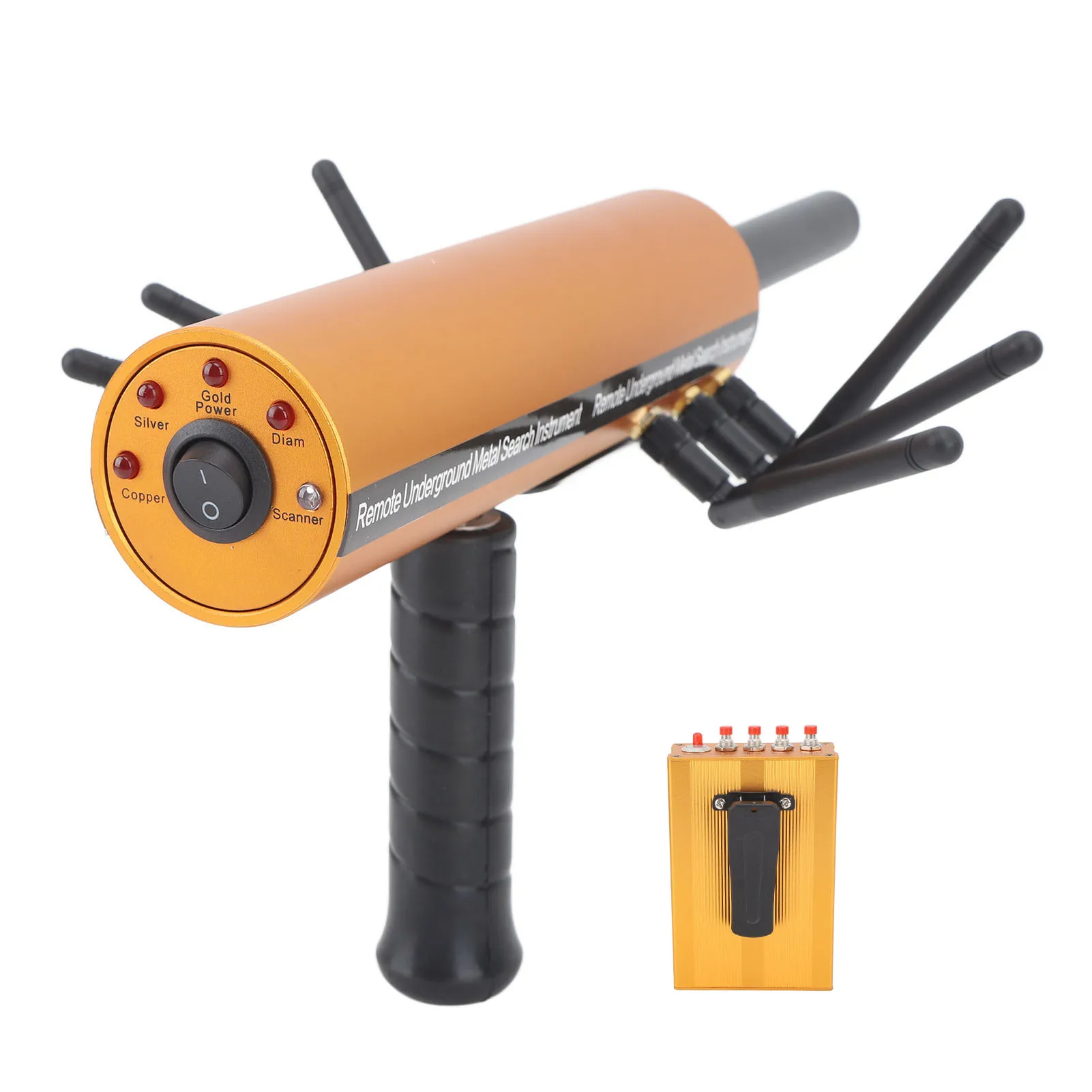 Aks Metall detektor Metall Pin pointer 30m Tiefe 1200m Reichweite 6 Antenne genau finden Gold detektor Image