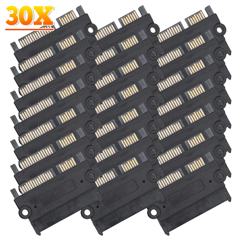 30-1pc SATA Stecker Auf Buchse Power Daten Konverter 22Pin 7 + 15 Stecker Auf Buchse Konverter Kopf power Daten Adapter SATA Zu SATA Adapter Image
