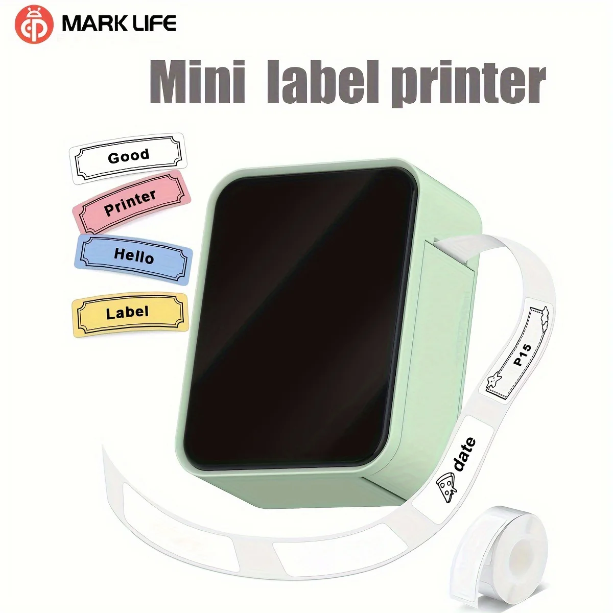 MarkLife P15 Mini Tragbare Thermodrucker Drahtlose Bluetooth-kompatibel Label Tag für Home Office Kennzeichnung Aufkleber Maschine Image