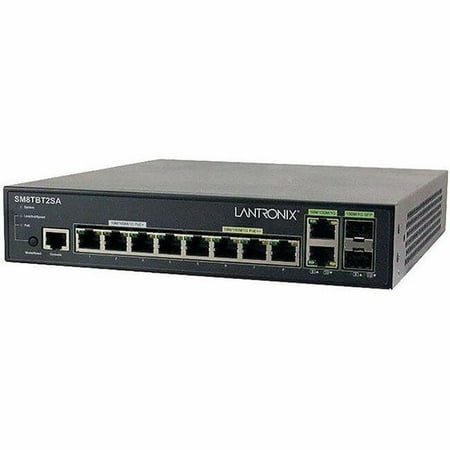Lantronix SM8TBT2SA Managed Gigabit Ethernet PoE++ Switch SM8TBT2SANA