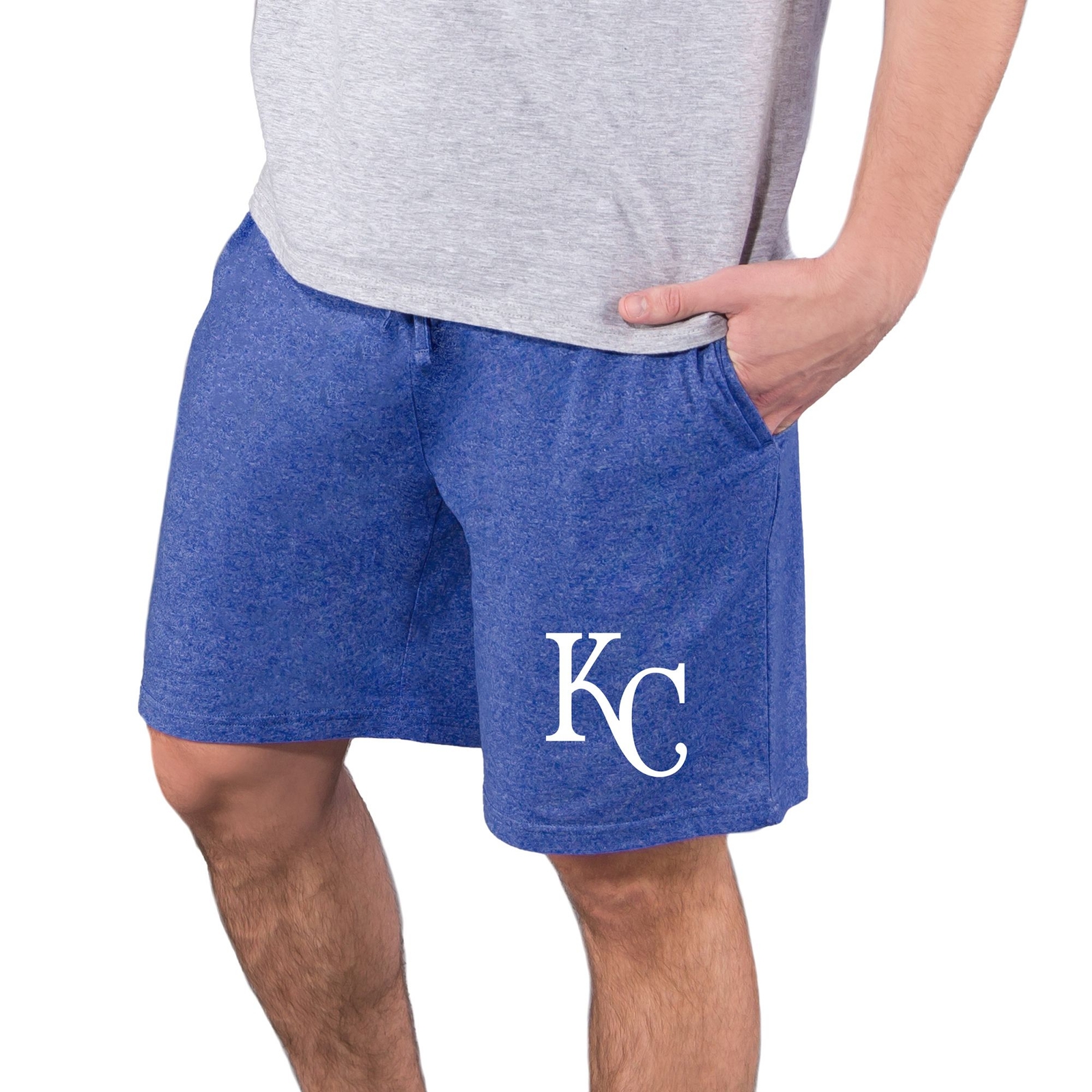 MLB Men's Quest Knit Jam Short (Size L) Kansas City Royals, Poly + Cotton