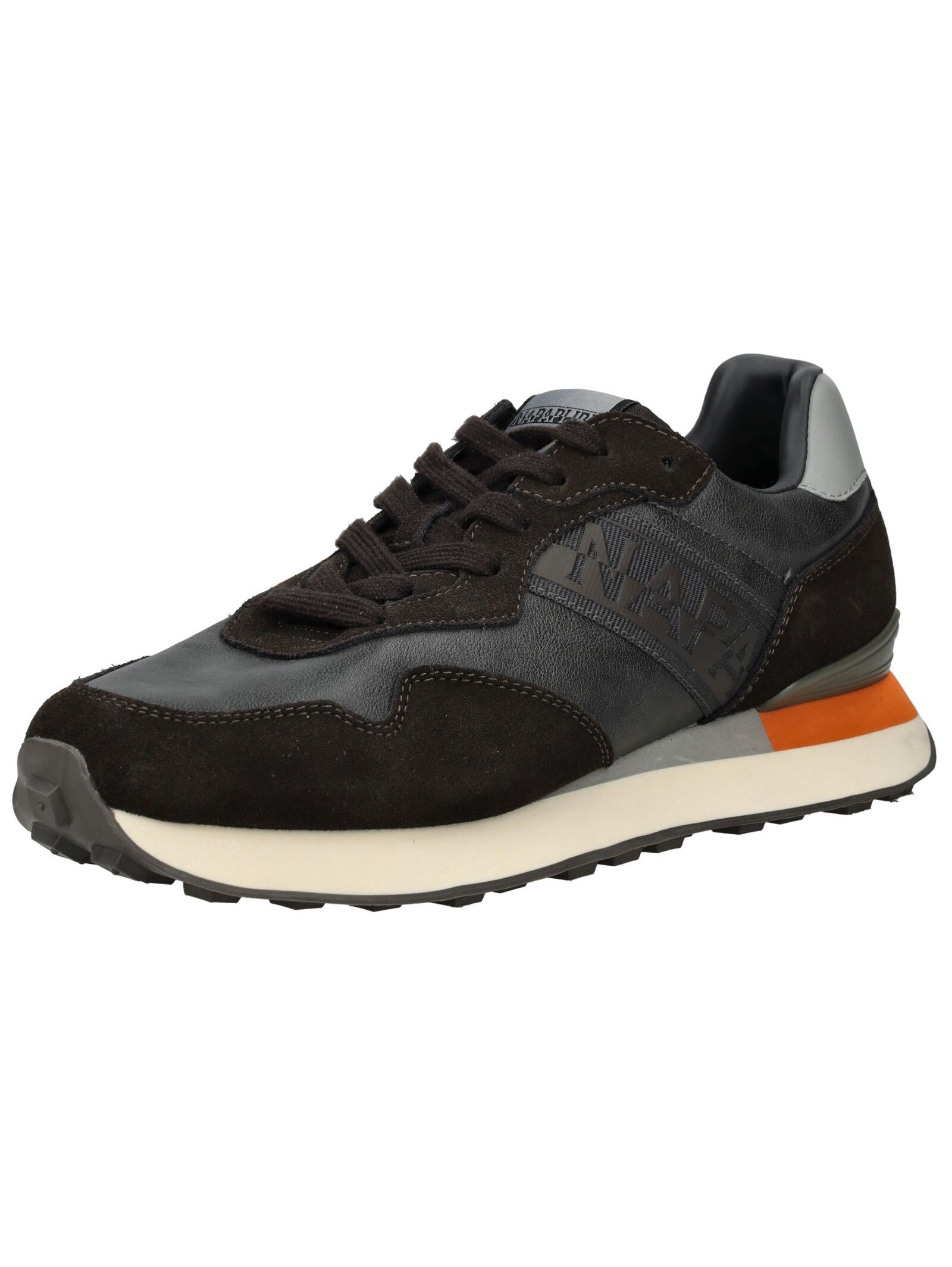 Sneaker NAPAPIJRI "Napapijri Sneaker Leder/Synthetik", Herren, Gr. 42, grau, braun, Leder, Synthetik, Schuhe Sneaker