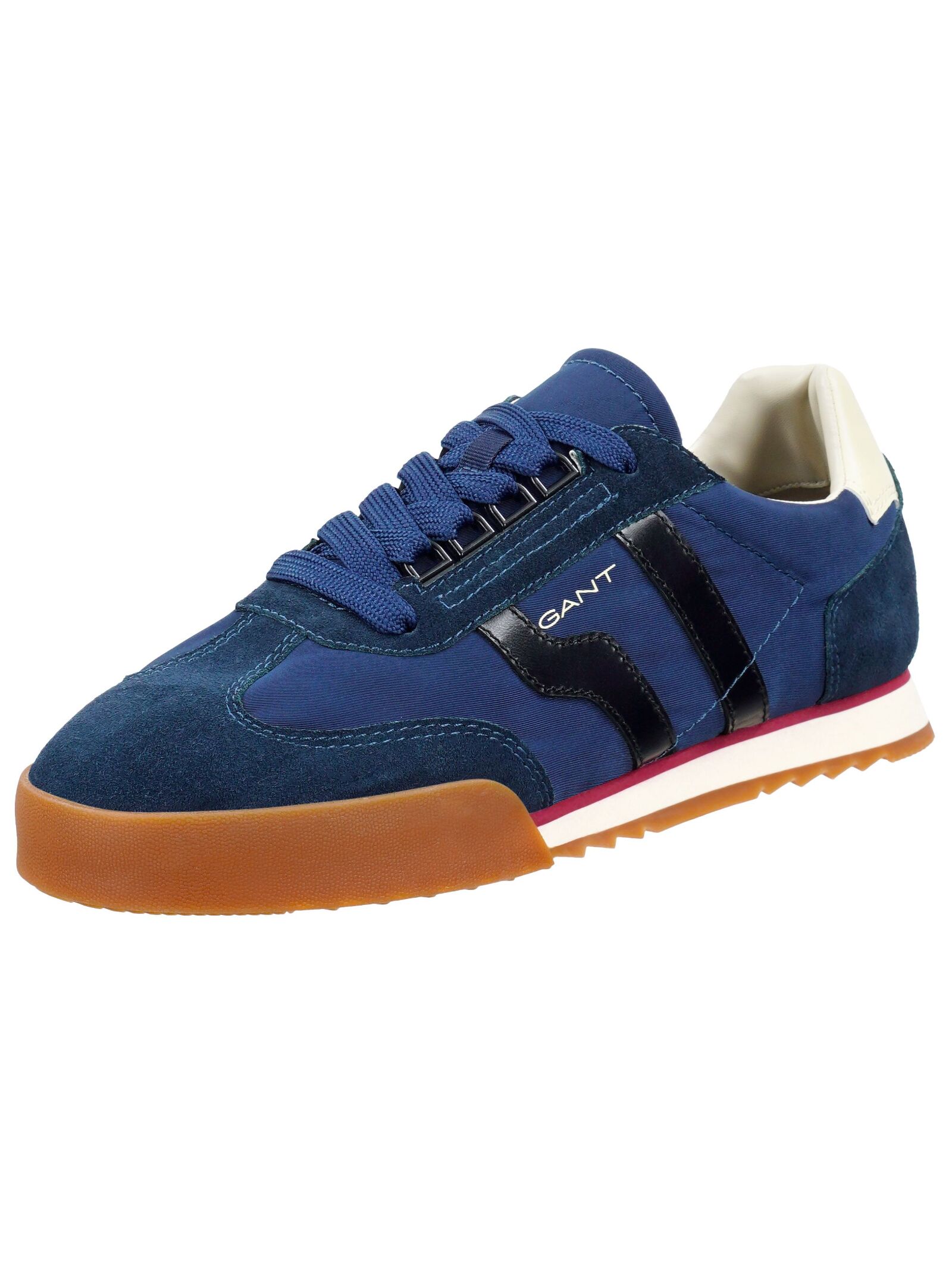 Sneaker GANT "Gant Sneaker Veloursleder/Textil", Damen, Gr. 44, blau (marine), Textil, Veloursleder, Schuhe Sneaker