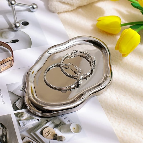 Schmuckablage-Organizer dekorative Ring-Schale und kleine Schlüsselablage Kunststoff-Vanity-Portionierungsschale ästhetische Kommodendekoration Geschenk für den Muttertag Weihnachten Erntedankfest Image