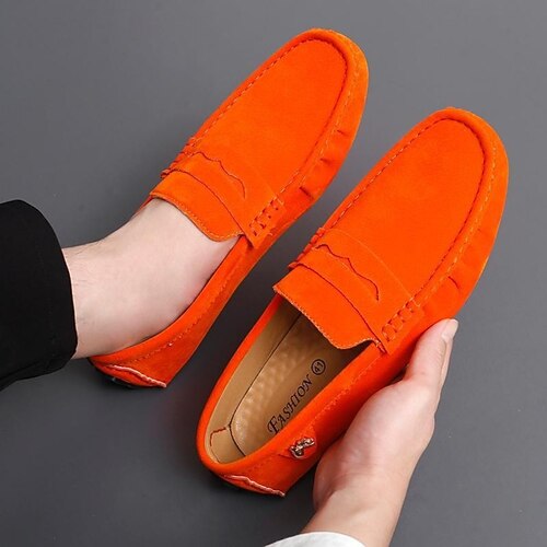 Grüne Herren-Loafer, leichte Slipper zum Hineinschlüpfen, modische Freizeitmokassins für den Alltag, Partys und Outfits zum St. Patrick's Day Image