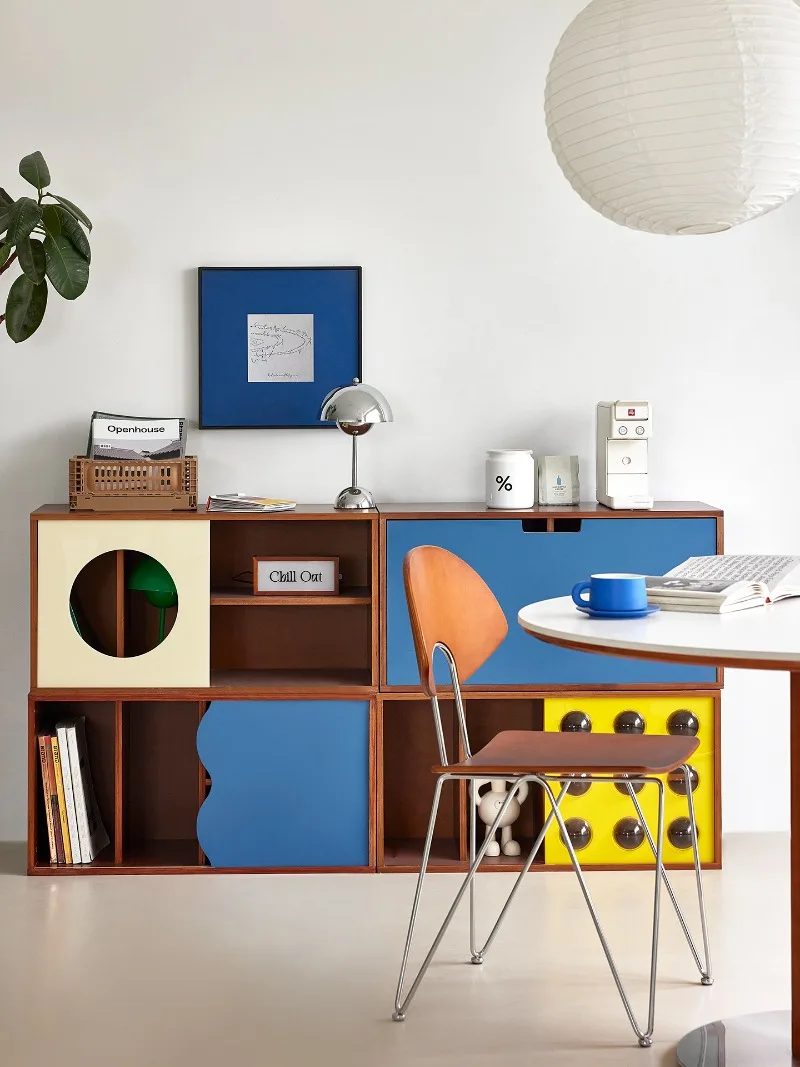 Ocean Board Sideboard, Mid-Century-Kombinationsschrank, kreativer Dopamin-Designer-TV-Schrank für Zuhause Image