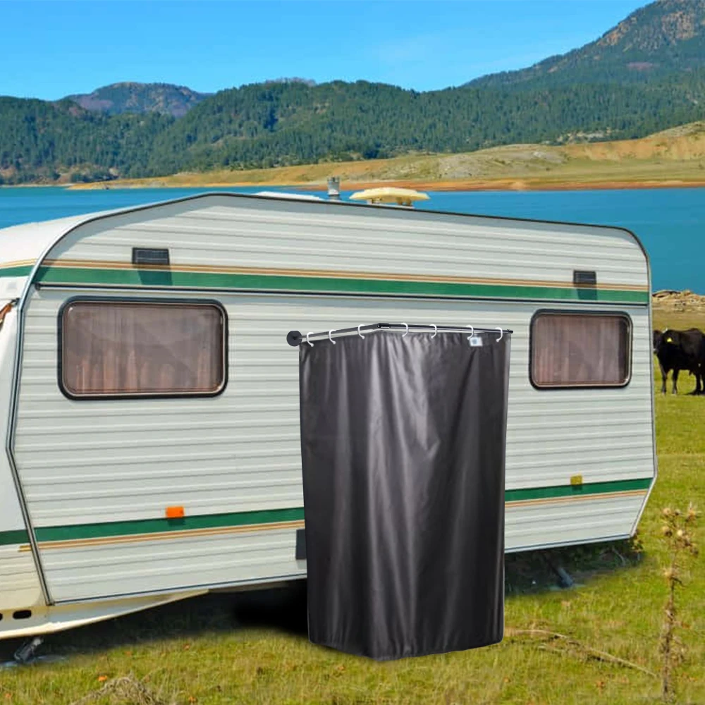 Wohnwagen Camping Outdoor Duschkabine Kabine Stall Gehäuse Kits mit Magnethalterung & Stange & Duschvorhang für Wohnmobile Image