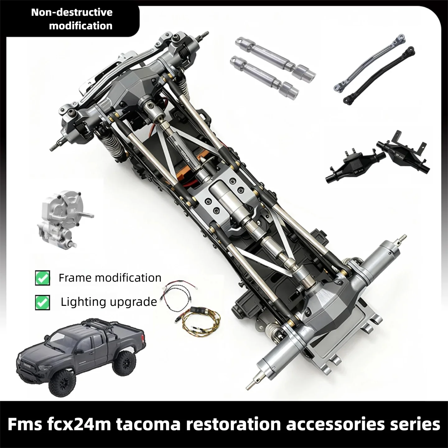 Universal Modified Series FMS Fernbedienung Kletterauto Chassis, Federung, Beleuchtungszubehör FCX24m 1/24 Tacoma Image