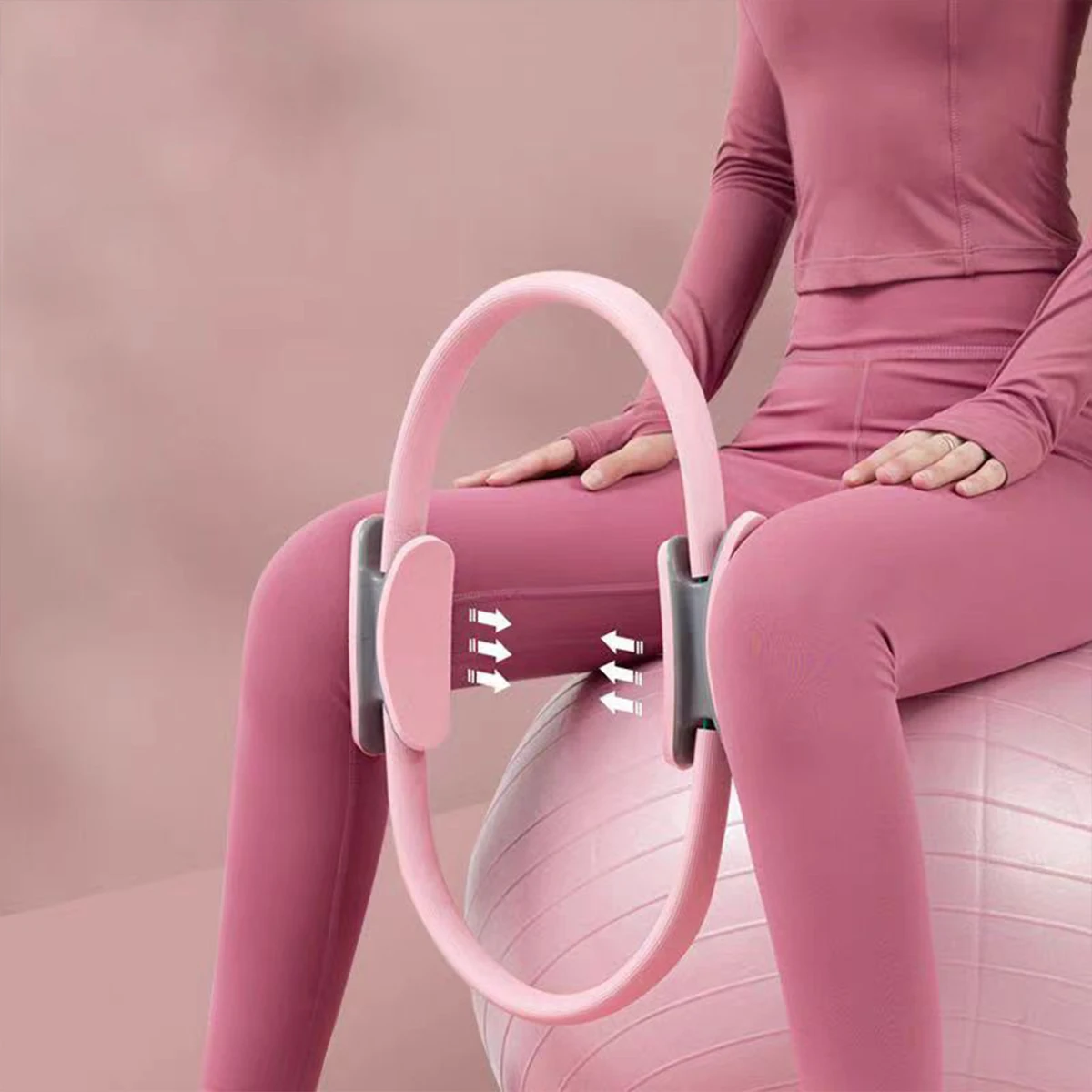 Yoga Fitness Ring Kreis Pilates Frauen Mädchen Übung Hause Widerstand Elastizität Yoga Gym Workout Pilates Ring Kreis Image