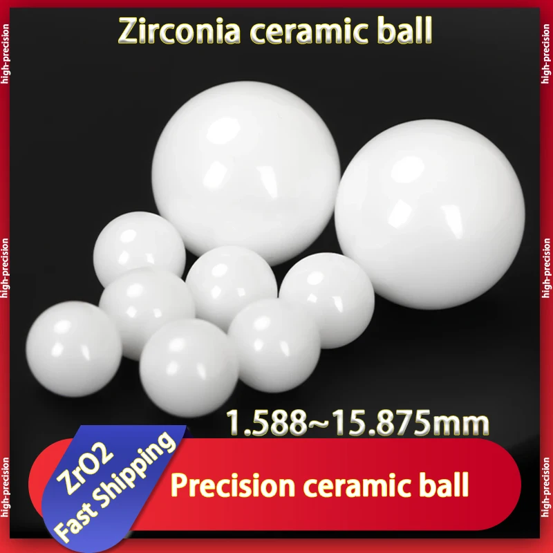 Zro2 Keramik lager kugel 1.588/2.381/3.175/3.969/4/5/5/556/5/953/6/35/7/938/8/731/ 9.525/10.319/11.11/11.509/11.9/12,7/15,875-mm Image