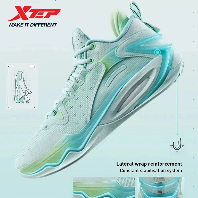 Xtep Light Attack 2.0 V3 Basketballschuhe für Herren, Frühlings-Herren-Mid-Top, verschleißfeste Trainings-Sneaker 876119120010