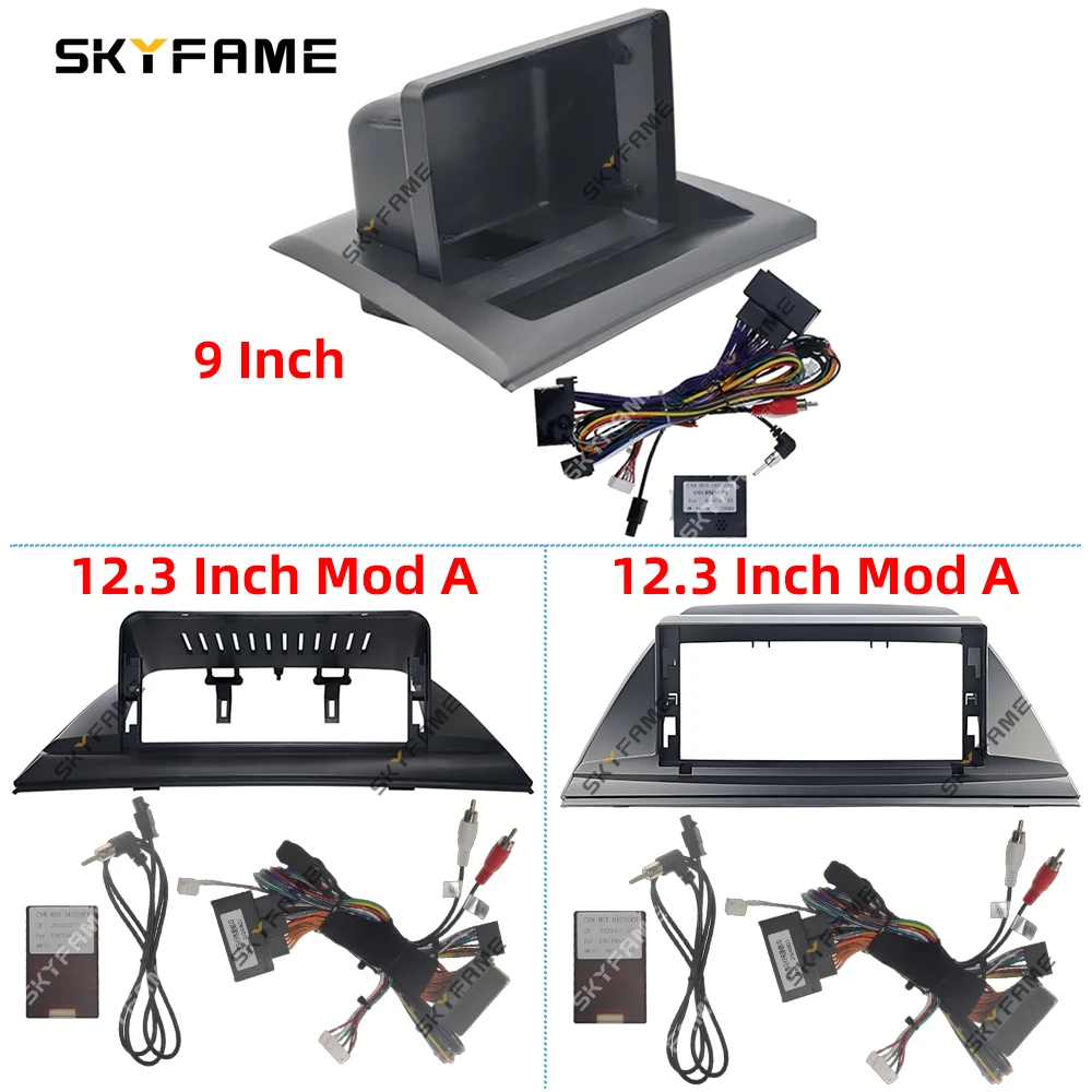 SKYFAME Auto Rahmen Fascia Adapter Canbus Box Decoder Android Radio Dash Fitting Panel Kit Für BMW X3 E83 Image