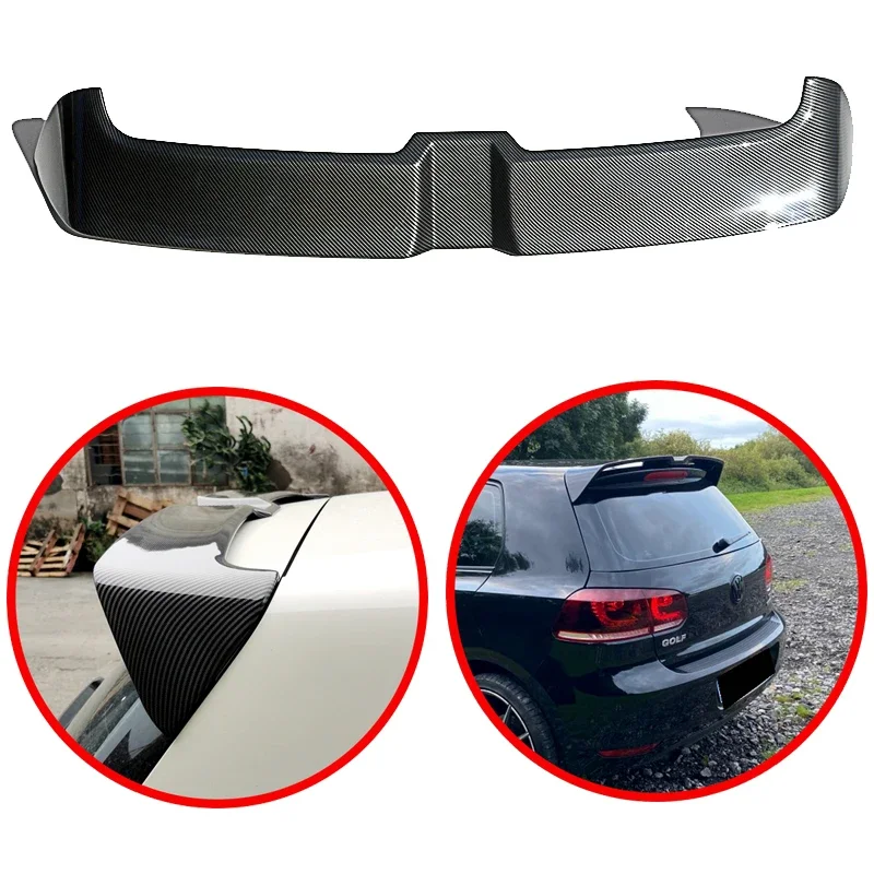 Di alta Qualità Per VW Volkswagen Golf 6 VI 2010 2011 2012 2013 Materiale ABS Ala Posteriore MK6 Spoiler sul tetto