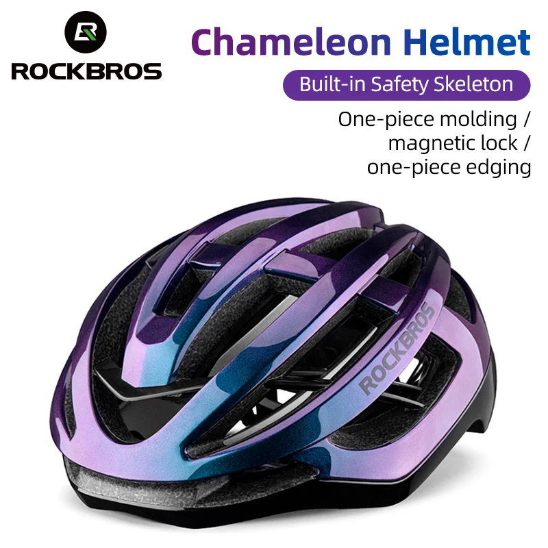 ROCKBROS Fahrrad Helm Atmungsaktive Ultraleicht Integral Geformten Unisex Stoßfest Einstellbar Rennrad Helm Radfahren Ausrüstung Image