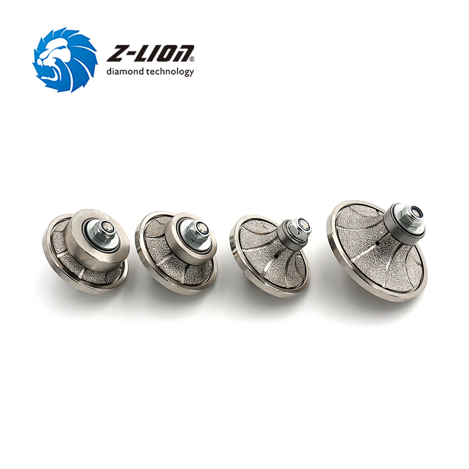 Z-LION diamant profil schleif scheibe b typ für granit marmor stein vakuum gelötete hand profil rad m14 & 5/8-11 Image