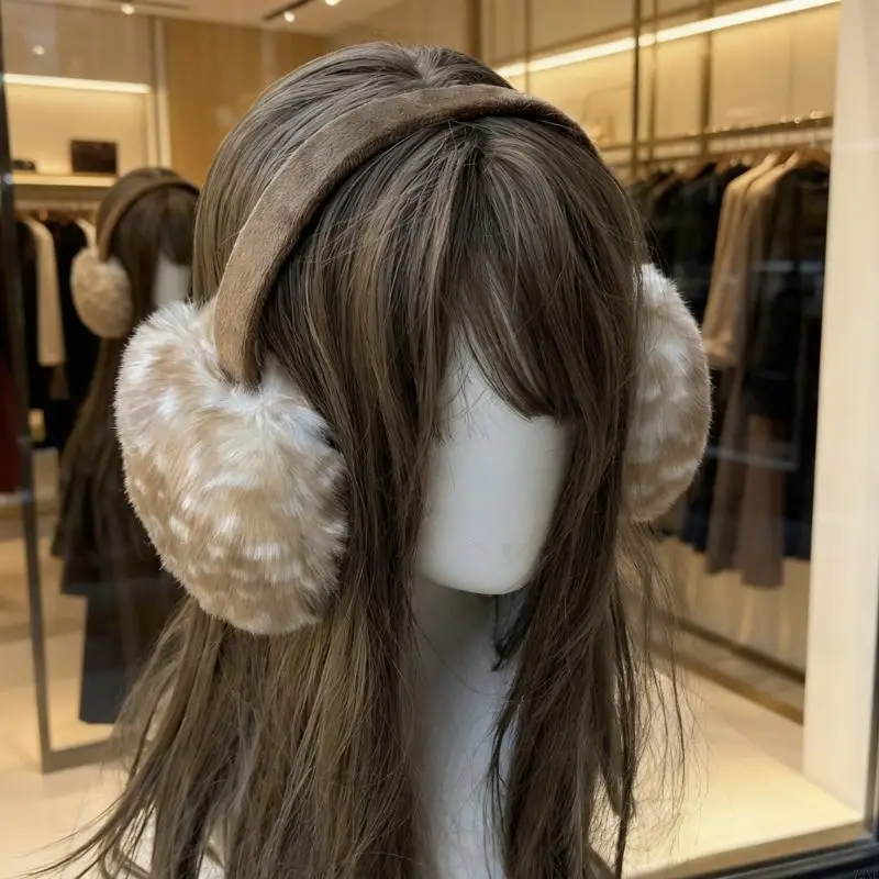 72XE Luxuriöser Plüschschal, Cosplay-Kopfbedeckung, Ohrwärmer, gemütlicher Winter-Halswickel für empfindliche Haut, Design