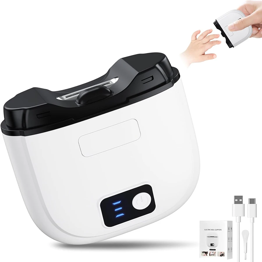 Elektrischer Nagelknipser, automatischer Aniküre-Trimmer, Erwachsene Baby, Fingernagel, Mini-Maniküre-Werkzeuge, Nagelpflege Image