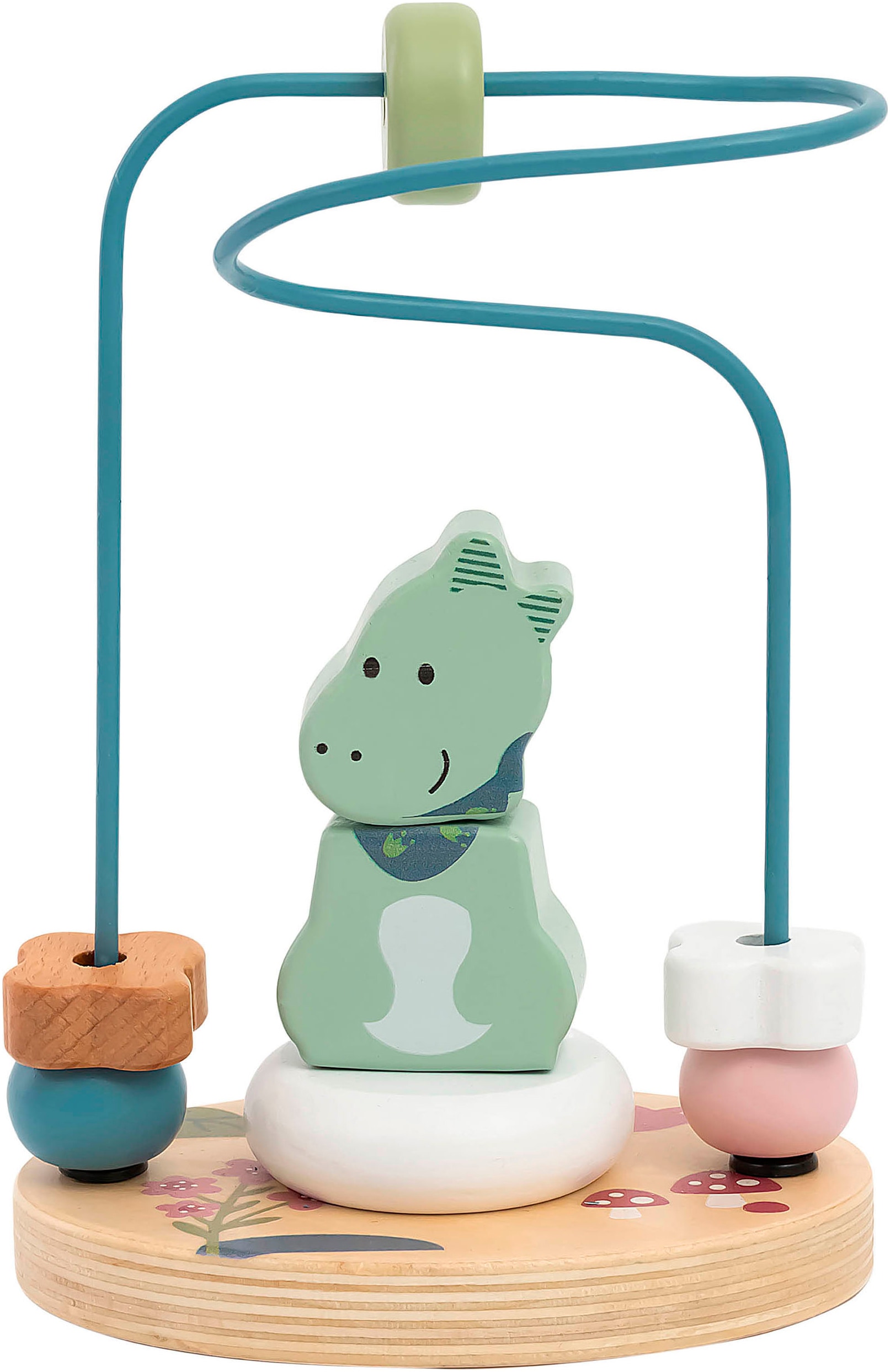 Motorikschleife STERNTALER "Dino Rexi", bunt, Motorikspielzeug, BabyB:11cm H:16cm T:7,7cm, Holz, FSC - schützt Wald - weltweit, B:11cm H:16cm T:7,7cm