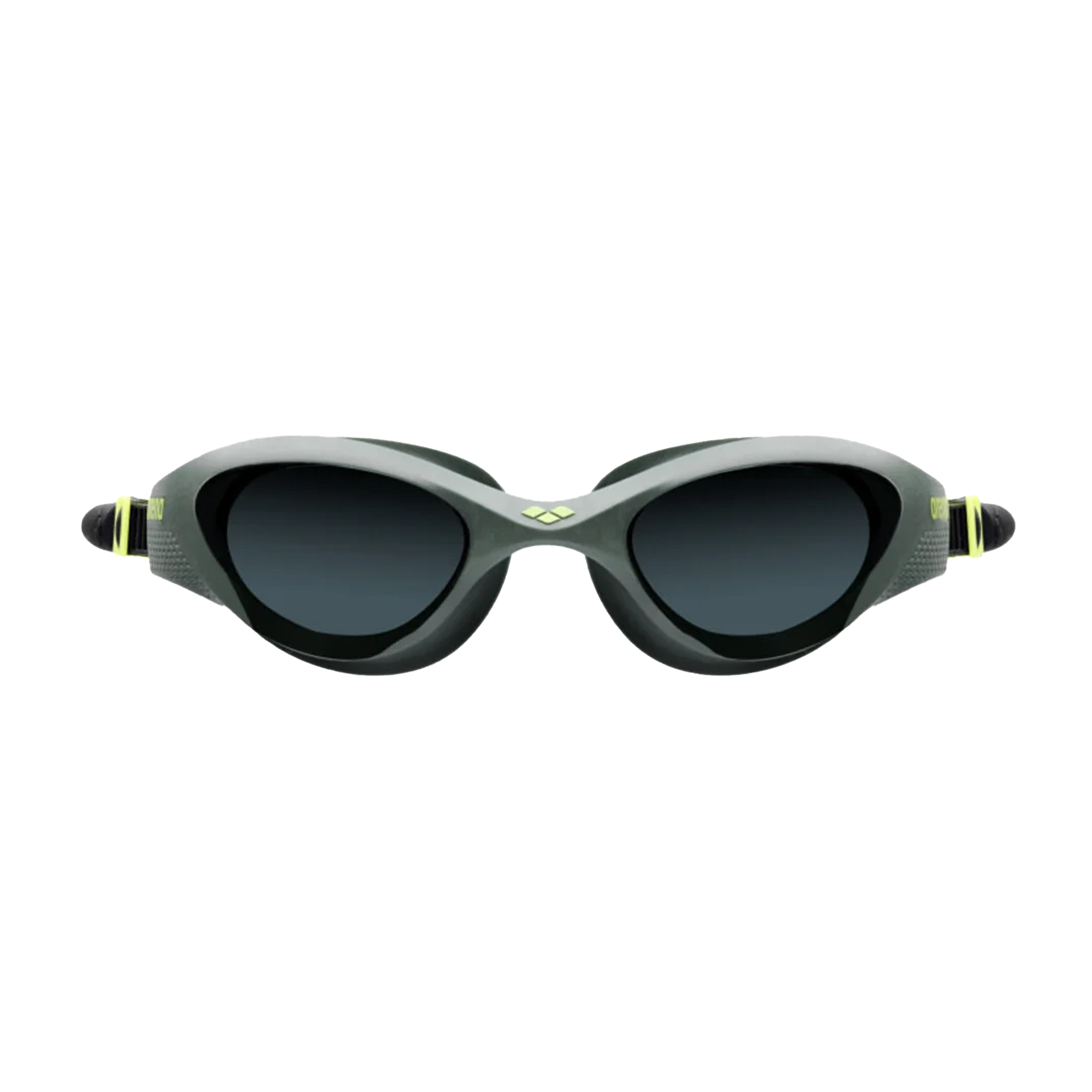 Arena - "The One" Schwimmbrille für Herren/Damen Unisex (Rauch-Grau/Grün/Schwarz)