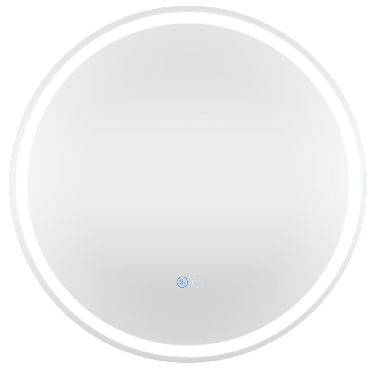 COSTWAY LED-Badezimmerspiegel mit Beleuchtung, 60 cm runder beschlagfreier Badezimmerspiegel (rund) Image