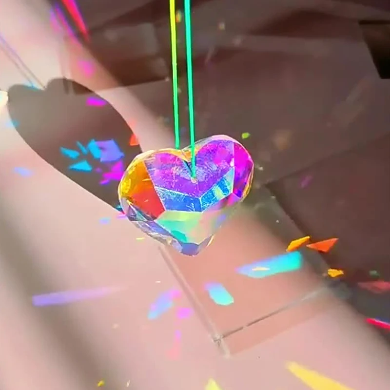 Crystals Wind Chime Prism Sun Catchers Handmade Jewellery Garden Hanging Pendant Rainbow Chaser Ornament Window Garden Decor