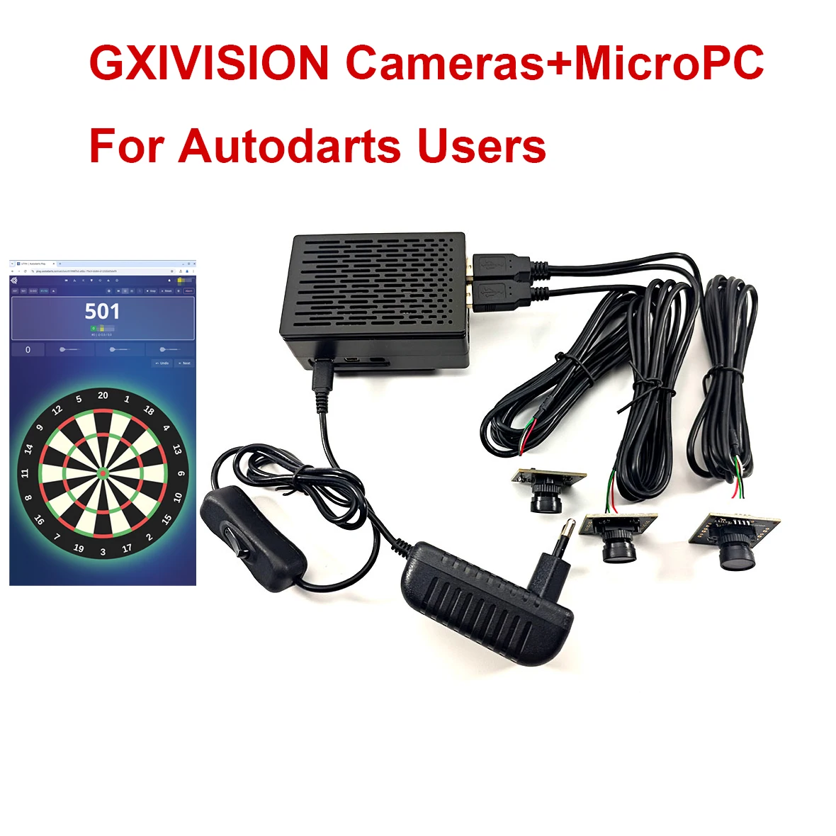 GXIVISION Kameramodul IMX179/OV9732 + Mikrocomputer für Autodarts-Benutzer-Kit, PC vorinstalliertes Linux-System aus der Box/WiFi Image