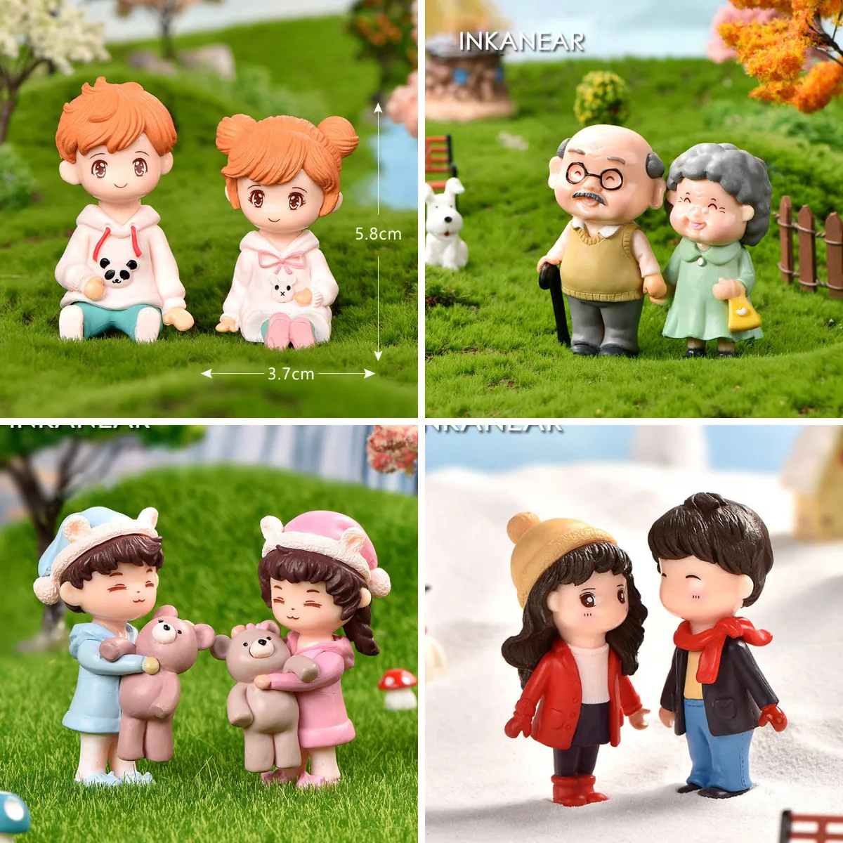 Neue Liebhaber Figuren Paar Miniatur Wohnkultur Menschen Junge Mädchen Modell Prinzessin Fee Gnom Valentinstag Geschenk Puppenhaus