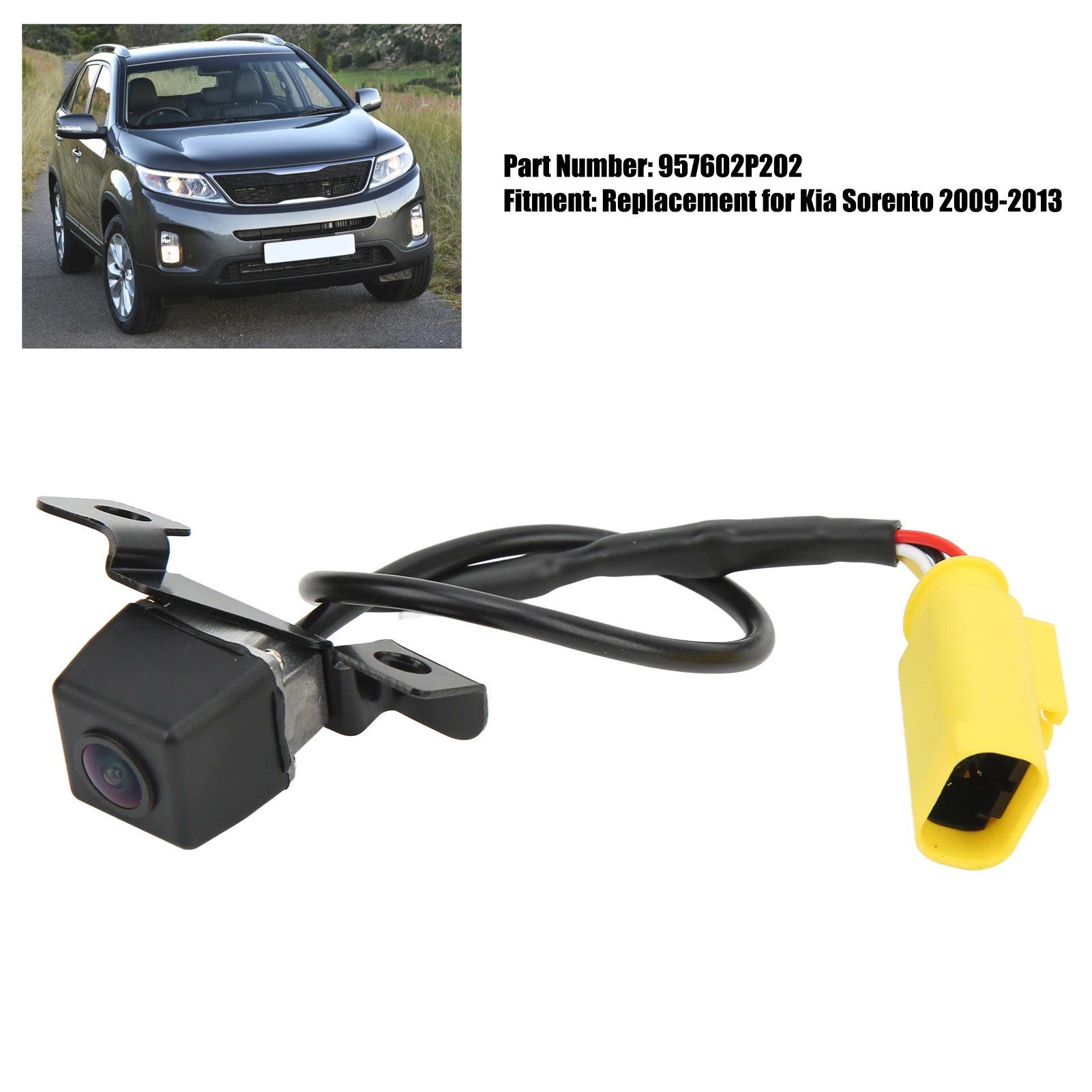 Auto-Rückfahrkamera, wasserdichte Backup-Kamera, hintere Park-Assist-Kamera 957602 P202 Ersatz für Kia Sorento 2009-2013 Image