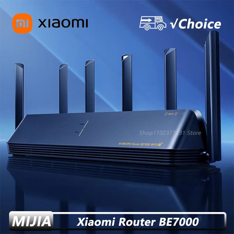 Neuer Xiaomi Mijia Router BE7000 Tri-Band WiFi Repeater VPN 1 GB Mesh USB 3.0 IPTV 4 x 2,5 G Ethernet-Ports Modem-Signalverstärker Image