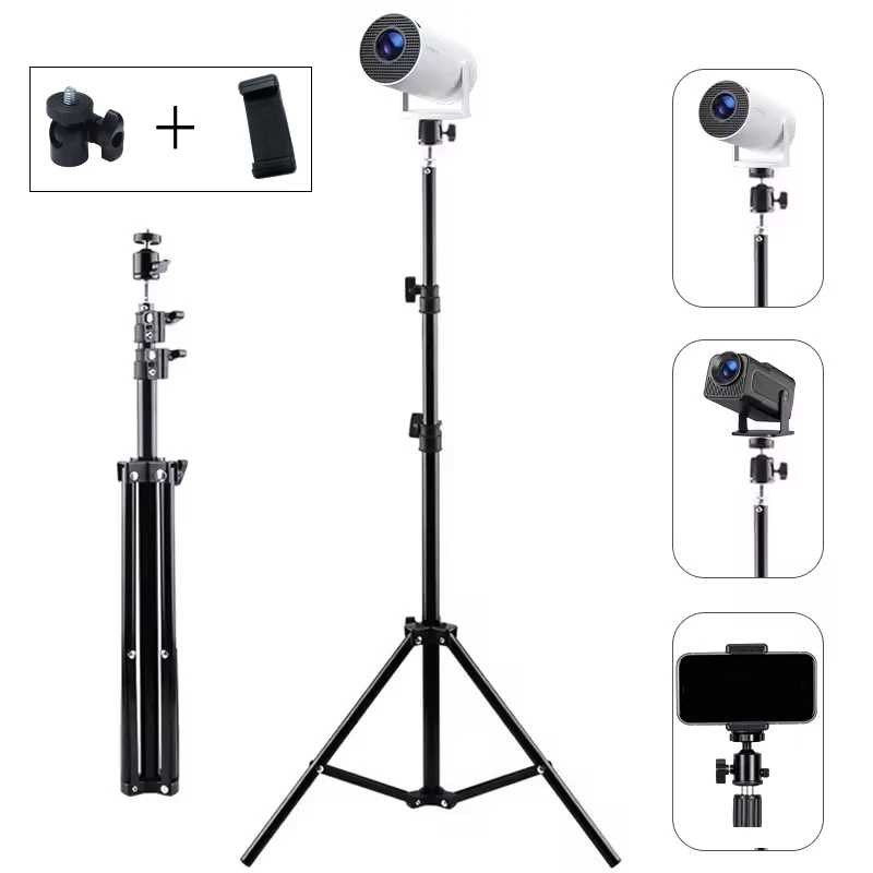 Xiaohui 50 cm-160 cm universelle tragbare Halterung für HY300 Mini-Projektor-Stativhalterung, max. belastbar, 3,3 Pfund Image