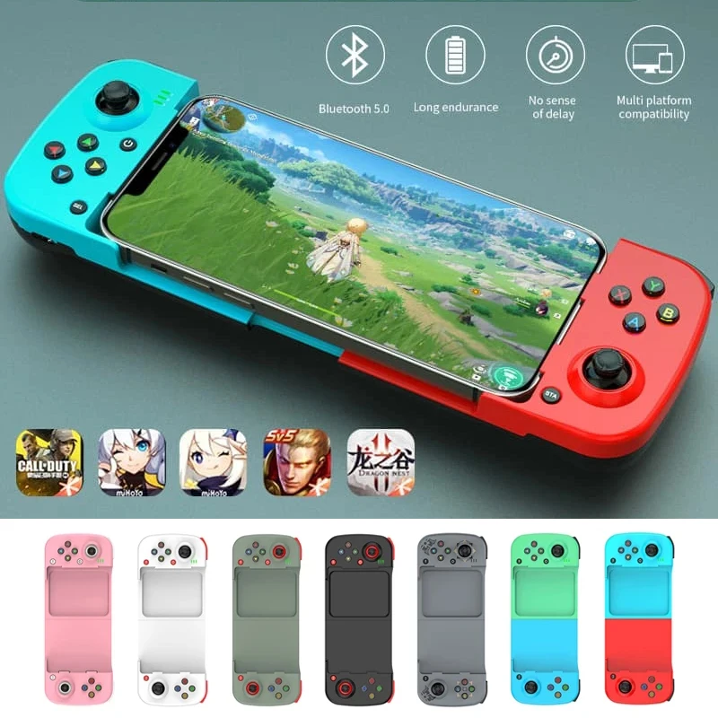 D3 Wireless Bluetooth Gamepad Typ-C Versenkbare Game Controller Joystick Für PUBG Mobile Unterstützung IOS Android TV/PC gerät PS4 Image