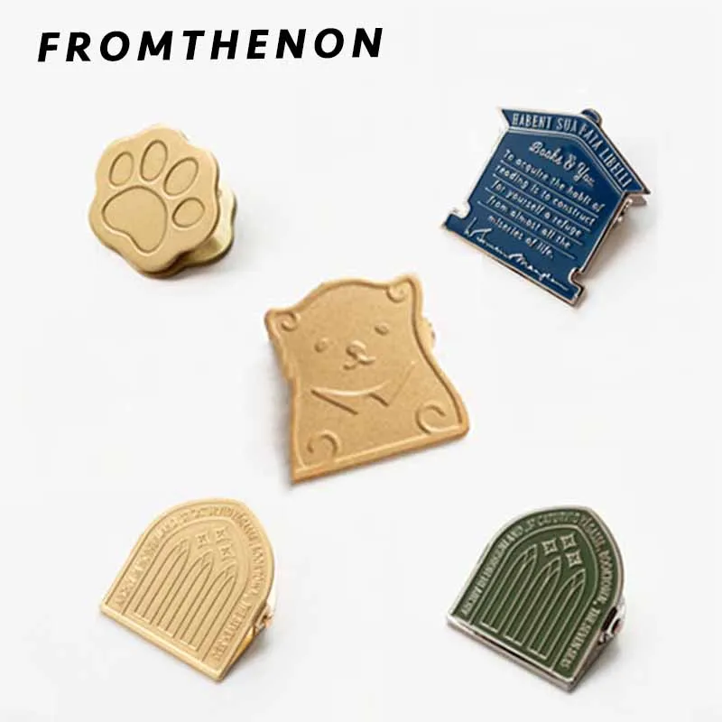 Fromthenon Retro Messing Lesezeichen Mini Kupfer Farbe Vintage Kupfer Farbe Metall Buchclip Büro Aufbewahrung bedarf Image