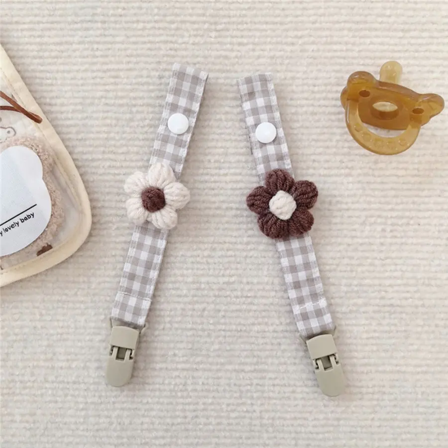 Kleine Blume Baby Schnuller Clip Anti Drop Seil Baby Schnuller Kette Zahnen Anti Verlust Seil Strap Anti Verlust Kette Image