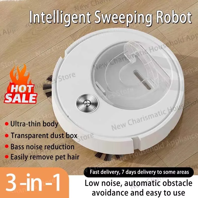 2026 Neuer Intelligenter Kehrroboter Vollautomatische Kehrmaschine 3-in-1 Staubsauger Kann Unabhängig den Staubbehälter Entleeren Image