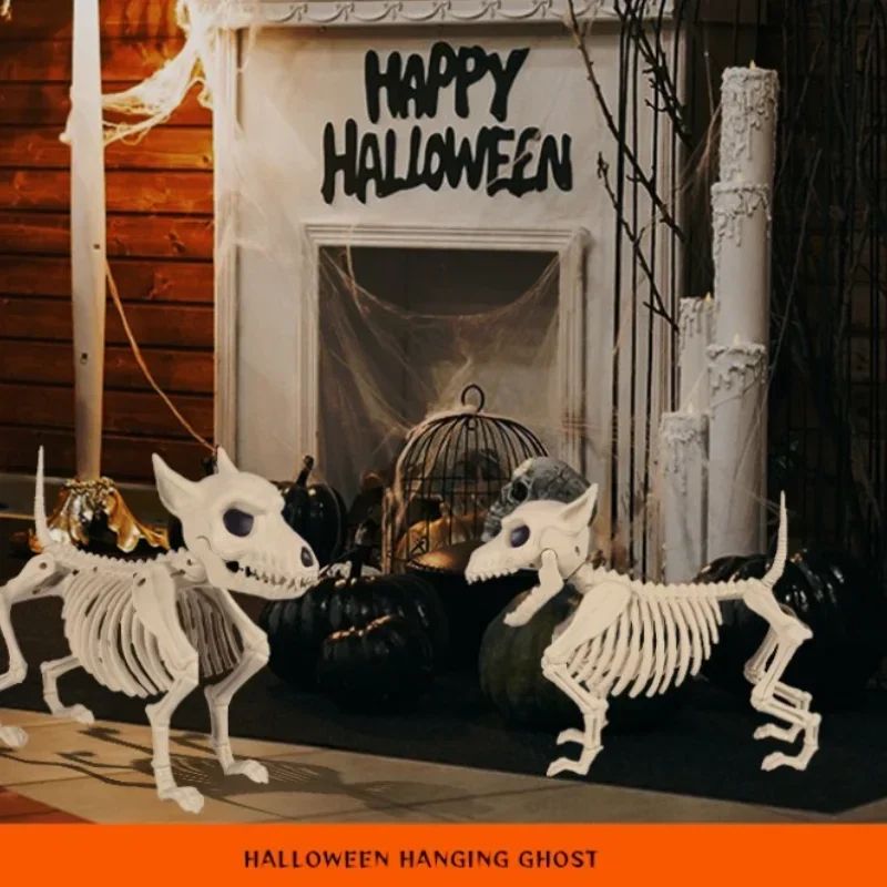 Halloween Little Wolf Skeleton Decoration Creative Indoor Outdoor Animal Skeleton Home & Garden Ornament Halloween Little Wolf Skeleton Decoration Creative Indoor Outdoor Animal Skeleton Home & Garden Ornament