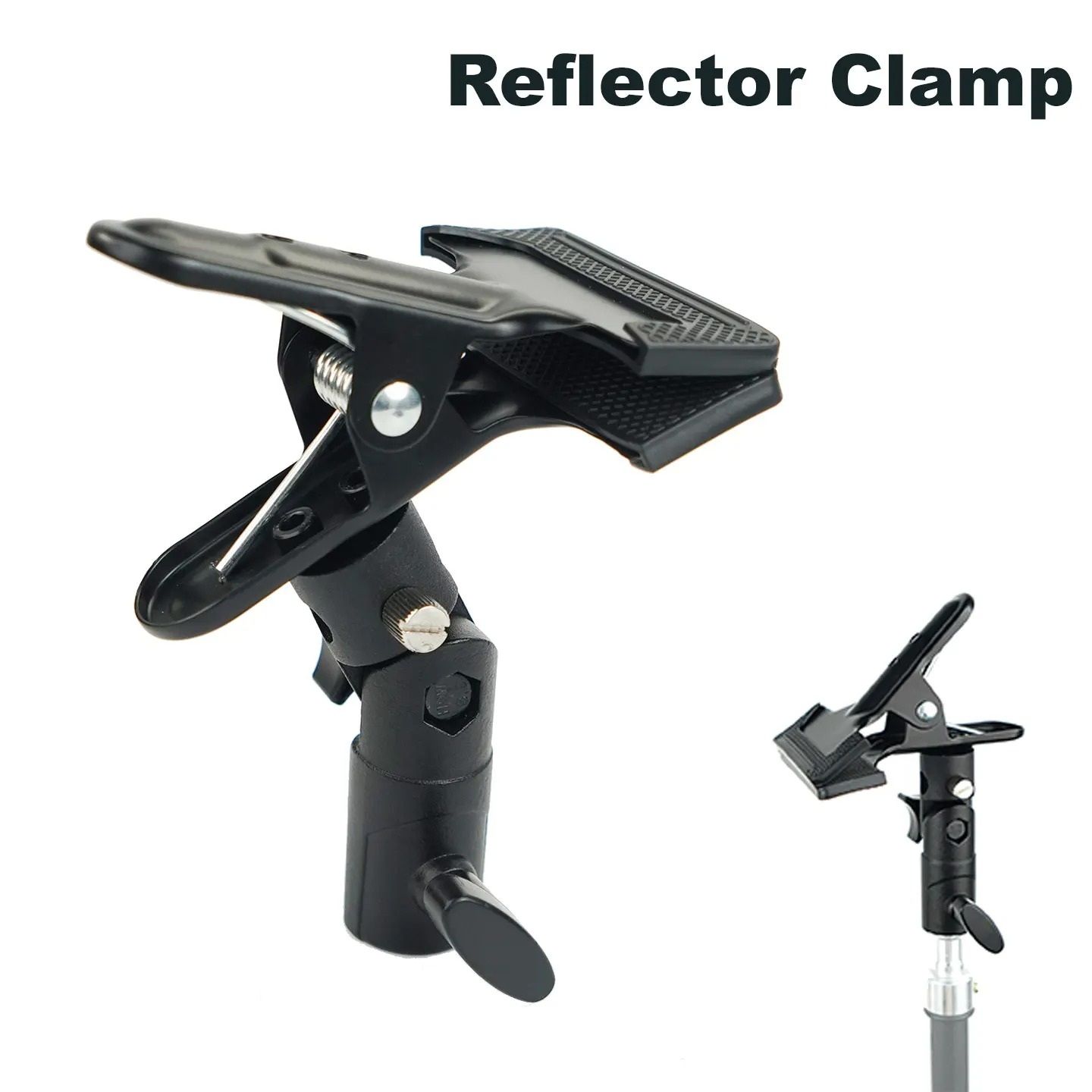 Reflector Holder Clamp With Swivel Adapter For Photography Light Stands 360 Phone Clip