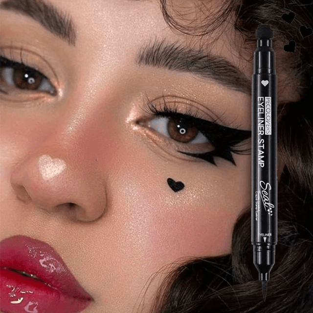 Star Stamp Liquid Eyeliner Waterproof Long Lasting Black 1 2