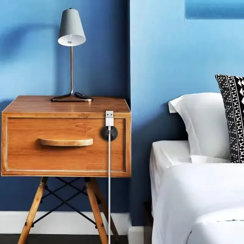 Silicone Organizer For USB Data Line, Cable Clips Phone Cord Holder, Earphone Charger Cord Winder 50x White