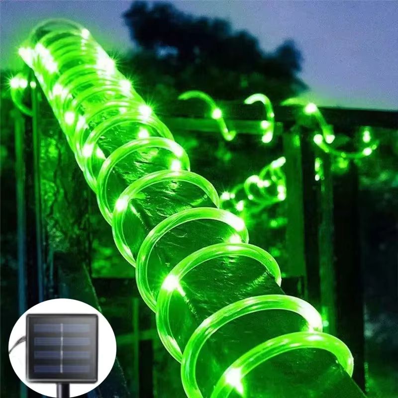 Solar LED Rope Tube String Lights Outdoor Garden And Christmas Decoration Flexible Fairy Light Garland red 39.37ft 100 Leds