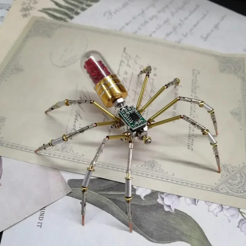 DIY Mechanical Spider Kit, Cyberpunk Metal Puzzles, Creative Insect Assembly, Handmade Metal Puzzle spider A