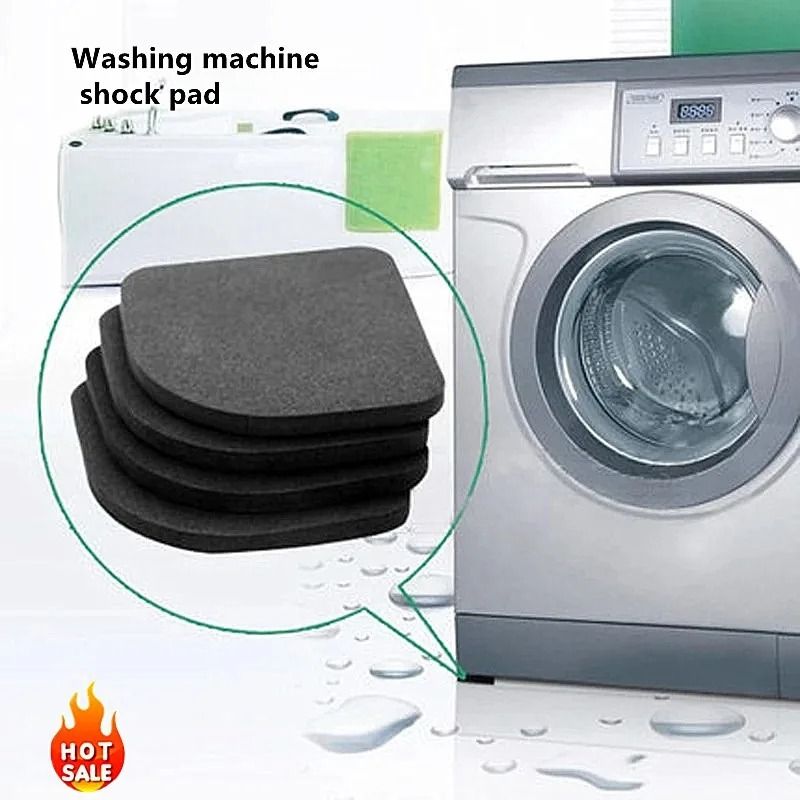 Anti Vibration Washing Machine Pads Non Slip Shock Absorbing Feet Mats Set 4 Pcs